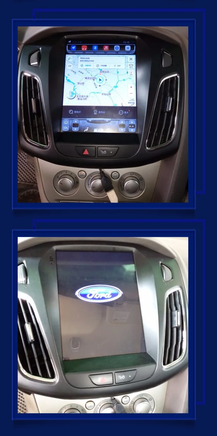 HD 10 4 дюймов IPS Android Восьмиядерный 2 Гб RAM + 32 ГБ ROM автомобильный DVD плеер для Ford Focus 3