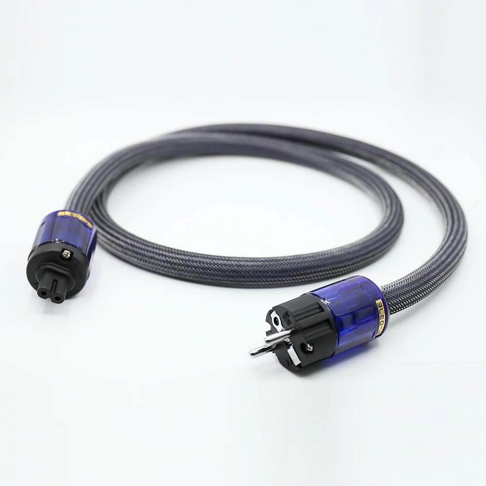 Hi End Чистая медь шнуры питания ЕС Schuko Кабель с рис. 8 IEC удлинитель кабель|Кабели VGA|