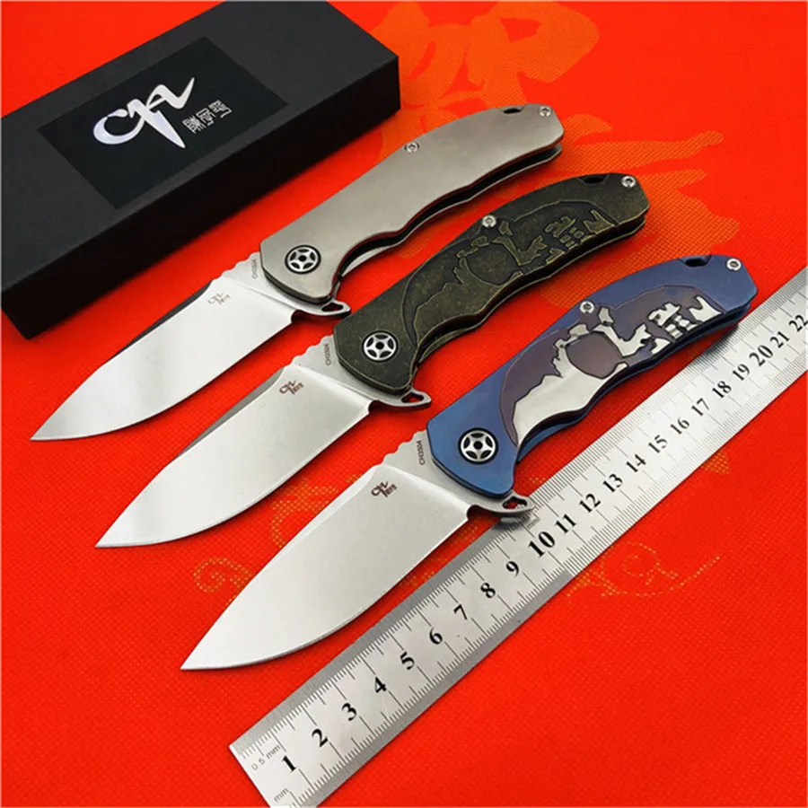 Складной нож CH CH3504 Flipper карманный клинок S35VN с шарикоподшипниками TC4 титановой