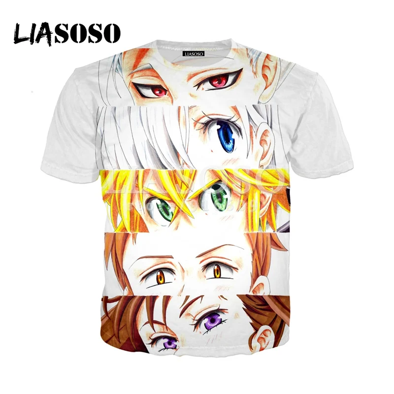 LIASOSO новый аниме Nanatsu No Taizai семь смертных грехов 3D Футболка с принтом/Толстовка