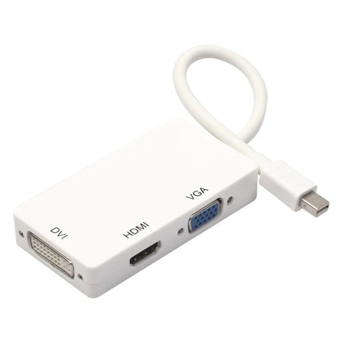 Кабель адаптера KEFU 3-в-1 Mini Displayport DP Thunderbolt к HDMI DVI VGA | Компьютеры и офис