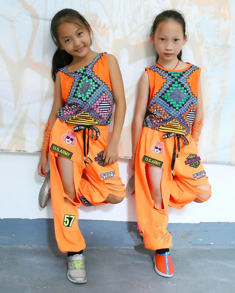 Новинка 2017 модные детские брюки одежда для выступлений джаз хип хоп танцевальные