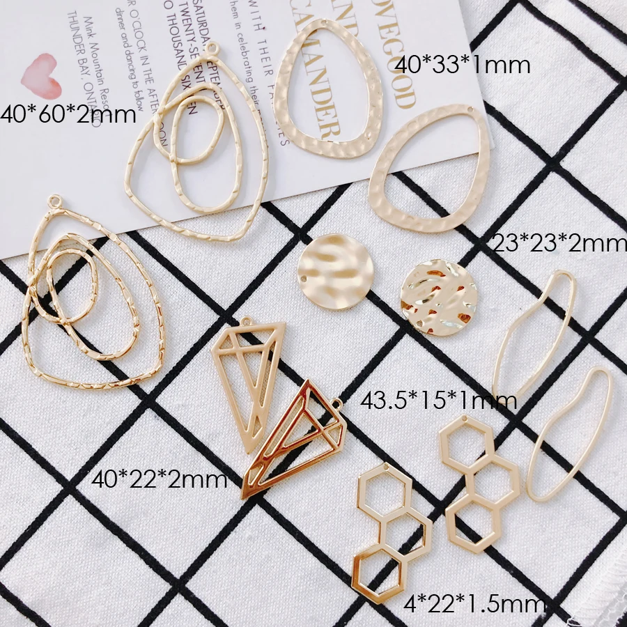 6 шт. абстрактные серьги-подвески из металлического сплава | Украшения и