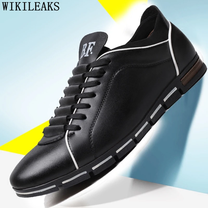 2022 Leather Shoes Men Luxury Brand Sneakers Casual Designer For Plus Size Homme Tenis | Обувь