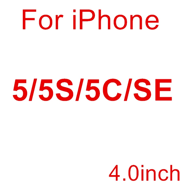 For iPhone 5 5S SE Переднее и заднее 2 шт. закаленное стекло для iPhone 8, 7, 6, 6S Plus, Защита экрана для iPhone XS 11 Pro Max X, XR, 5, 5S, SE, защитная пленка - Цвет: For iPhone 5 5S SE