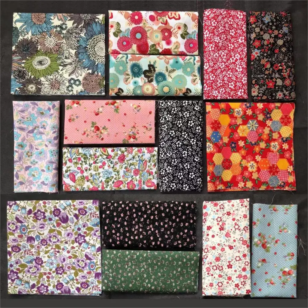 

50*145cm Floral Cotton Fabric By Meters For Children Infantiles Dresses Cushions Blanket Bedding Sheet Sewing Cloth Material D30