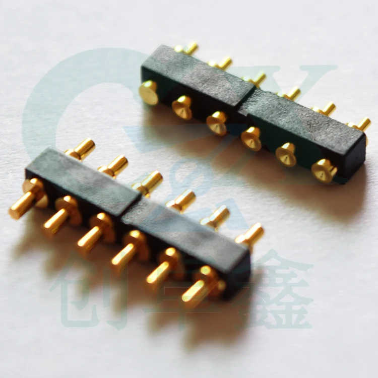 Женский Мужской 6pin 2 0*7 5 мм SMT pogo контактный разъем золотое покрытие для