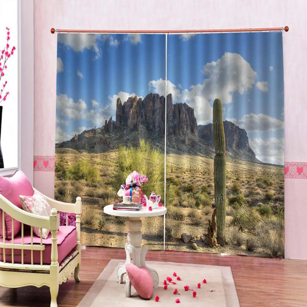 

blue sky curtains landscape curtains for living room 3D Curtain Luxury Blackout Window Curtain Living Room