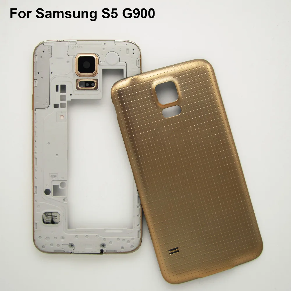 Запчасти для авто Samsung Galaxy S5 G900F/M/V/T/P Full Корпус чехол средняя рамка задняя крышка +