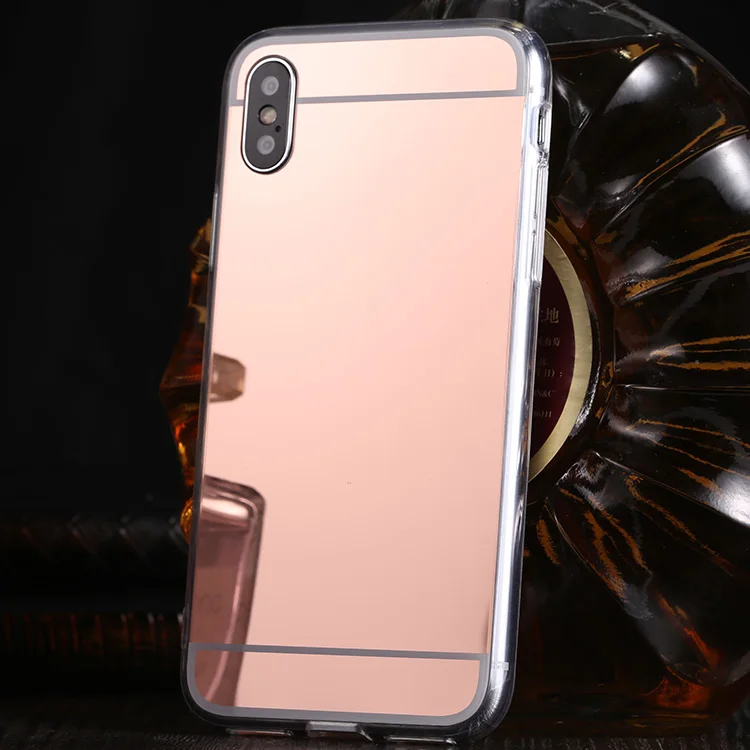 Rosegold Зеркальный эффект чехол для huawei Y7Pro Y9 P Smart P20 Mate20 Lite Pro Honor 8X 8C 7A Pro 7C 10 9 8 Lite Nova 3 3i Мягкая обложка - Цвет: Rosegold
