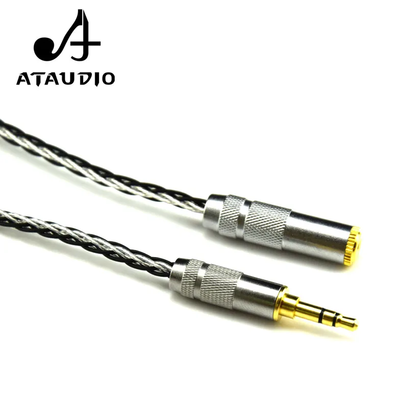 Аудио удлинитель ATAUDIO Hifi 3 5 мм высококачественный посеребренный стерео кабель