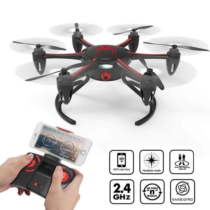 WIFI FPV Радиоуправляемый Дрон TR005 с камерой 720p HD видео 2 4 ГГц пульт дистанционного