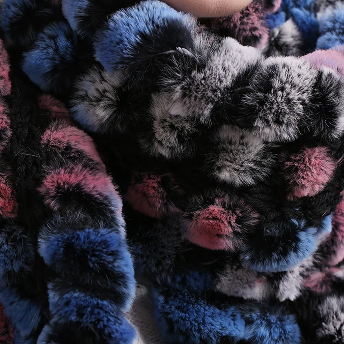 

Woman Scarf Shawl 100% Real Rex Rabbit Fur Knitted Plaid Scarf Elegant Soft Winter Warm Real Fur Ladies Scarves & Capes