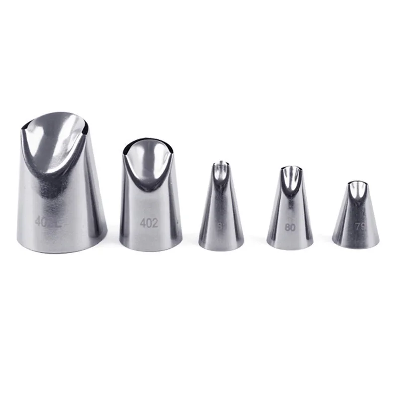 5 шт. последние Креатив глазури трубопроводов сопла из нержавеющей стали набор