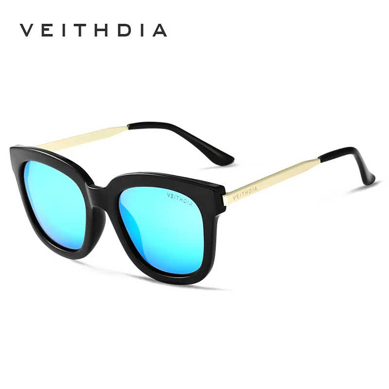 VEITHDIA с УФ защитой TR90 Для женщин солнцезащитные очки поляризованные зеркальные