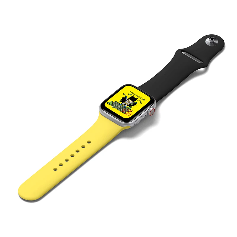 Мягкий силиконовый ремешок для наручных часов Apple Watch, ремешок 42 мм, 38 мм, Версия 44 мм 40 мм два комплекта Diy комбинации наручных часов iwatch серии 4/3/2/1 спортивный ремешок