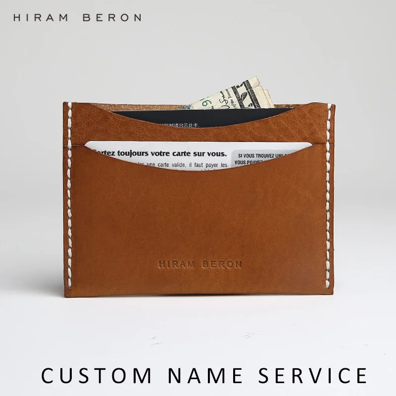Hiram Beron кожаный держатель для карт унисекс бесплатная доставка Мини Кошелек на