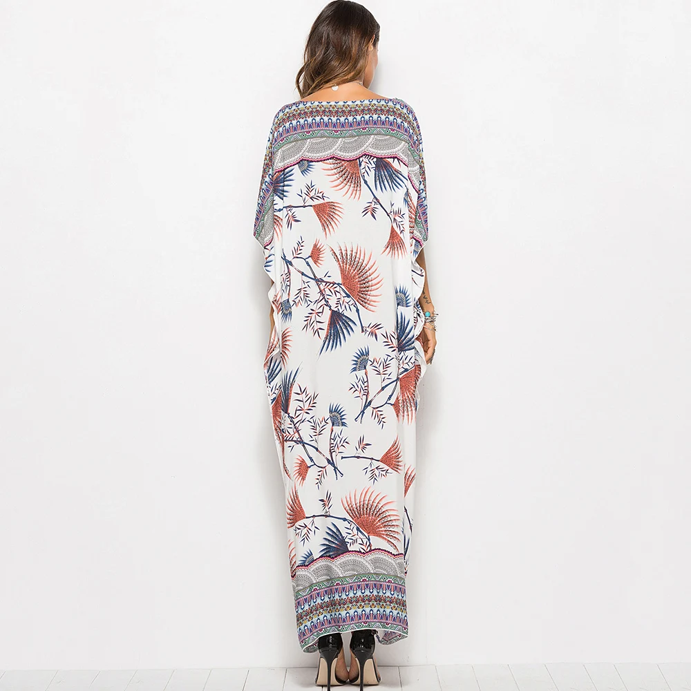 Для женщин Макси платья Boho моды Цветочный принт Весна Путешествия пикантные вечерние праздничные летние