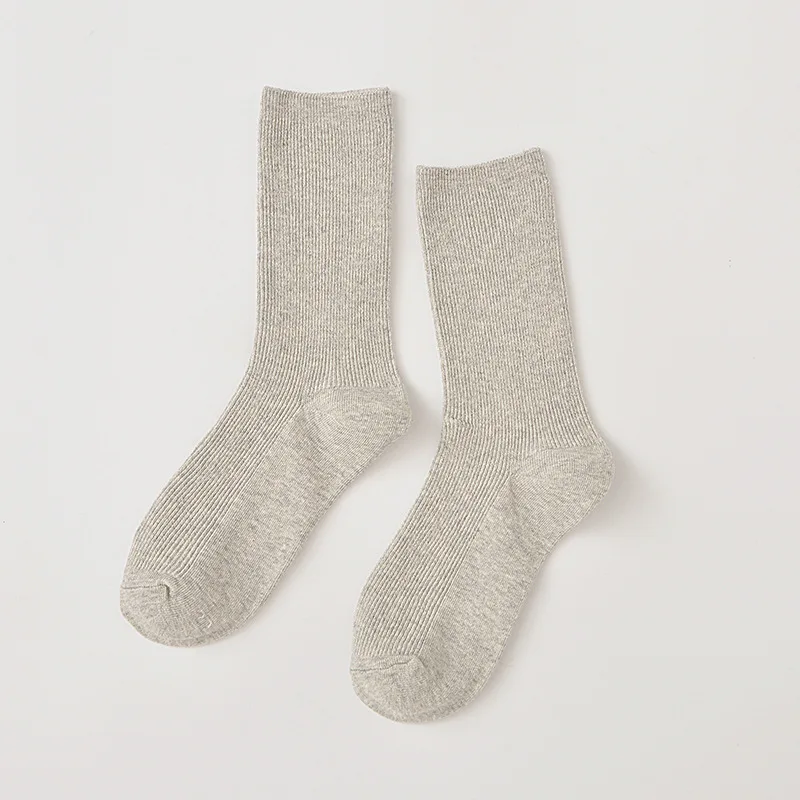 Light gray Модные Хлопковые женские Зимние Носки happy calcetines милые носки радужной расцветки для девочек новые крутые носки в стиле Харадзюку skarpetki damskie - Цвет: Light gray