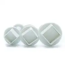 Новые 3 квадратная форма pcs плунжера нож для торта и печенья Fondant \u0028Сахарная паста жевательной резинки капкейка-Отделка пресс-формы