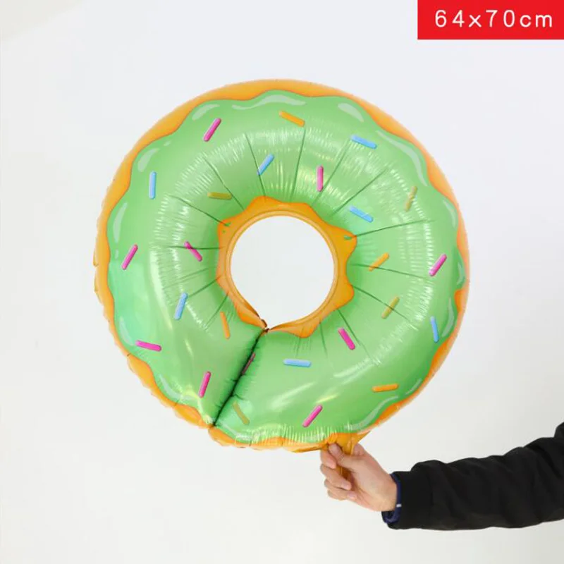 donut balloon 4 Набор для вечеринки на день рождения, вечерние бумажные стаканчики для пончиков, тарелки, салфетки, воздушные шарики в виде леденцов, праздничные украшения для детей/взрослых, вечерние принадлежности - Цвет: donut balloon 4