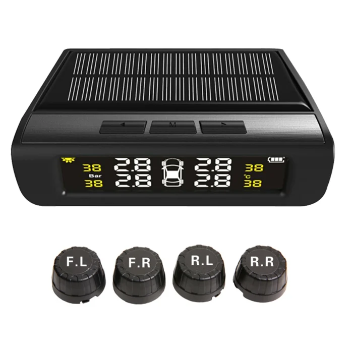 USB солнечная зарядка для автомобиля TPMS система мониторинга давления в шинах