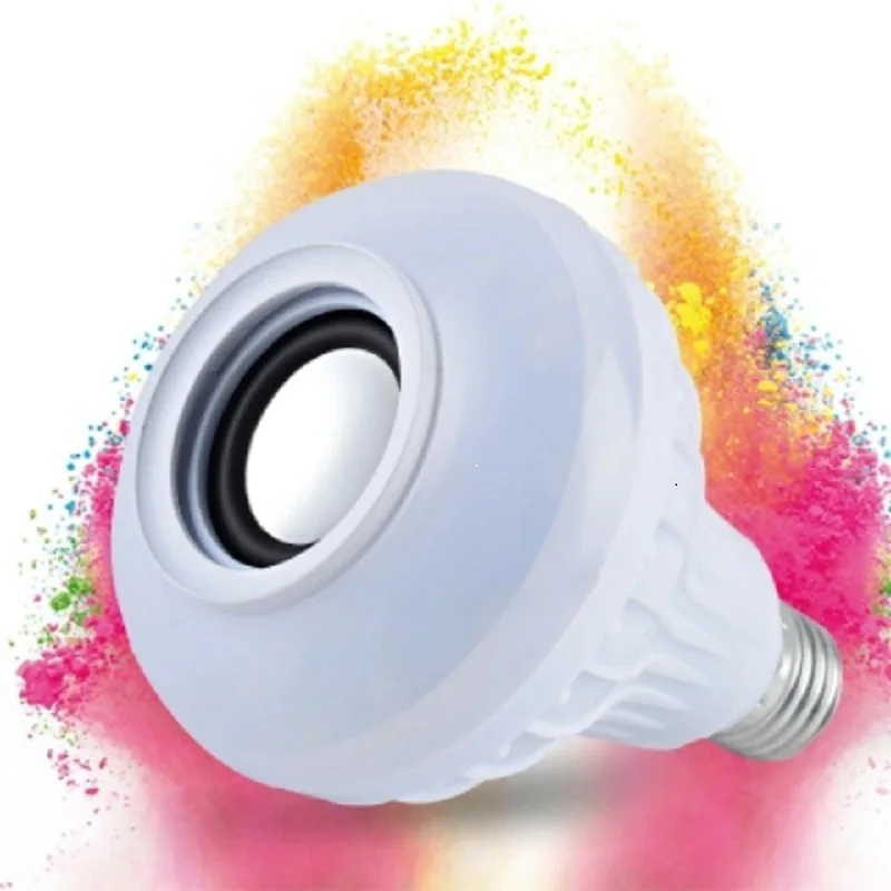 E27 bluetooth Музыка лампы led 12 Вт дистанционный пульт приглушить цвет rgbw накаливания