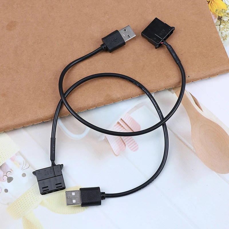 2 шт. 4 контактный вентилятор к USB адаптерным кабелям Pin 12V 5V 0 Соединительный кабель