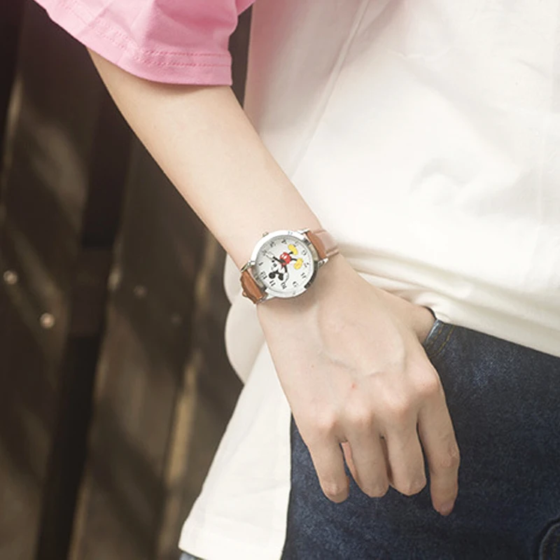 Дисней Женщины Микки Маус милая девушка любовь подарок Очаровательные кожаные