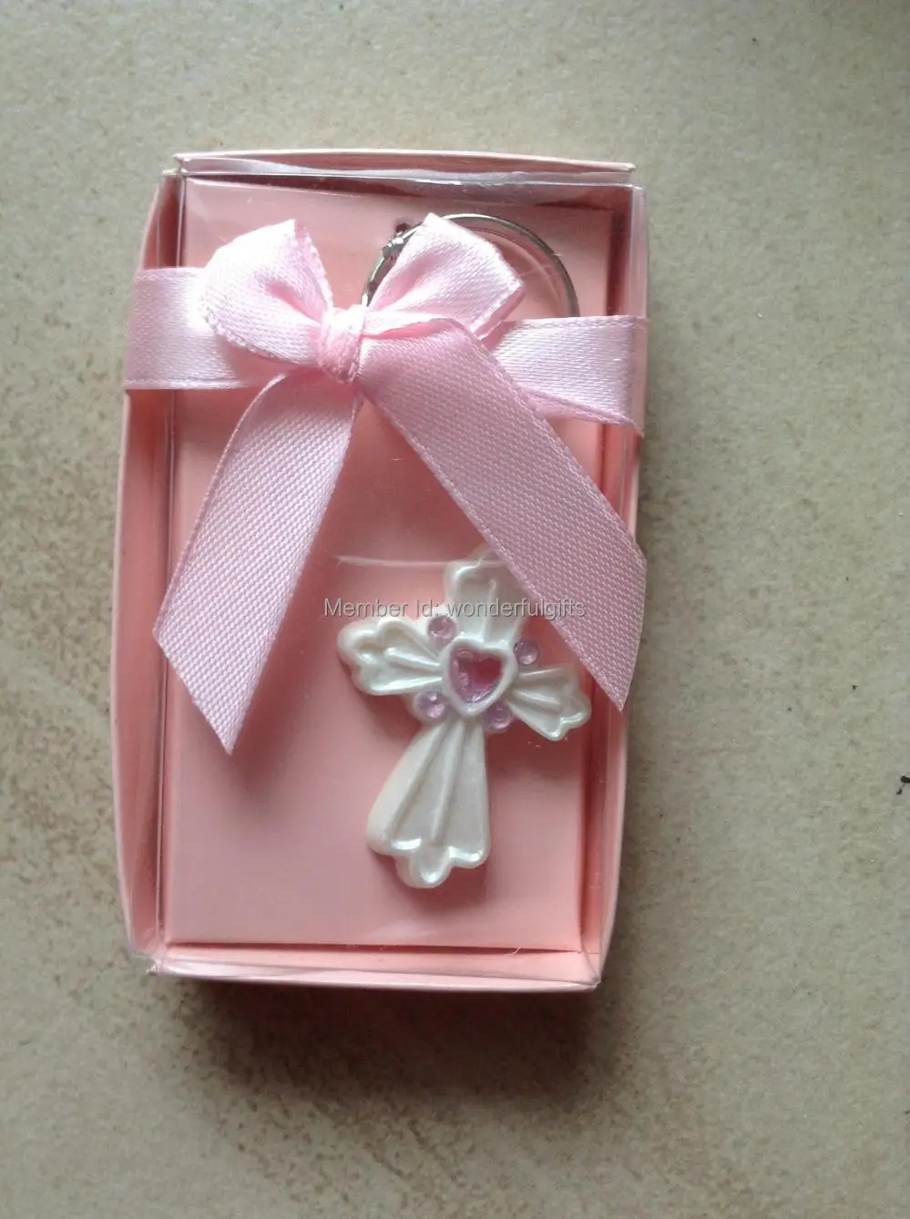 

wedding party favor gift and giveaways for guest -- Pink Cross Design Favor Saver Key Chain Favors party souvenir 20pcs/lot