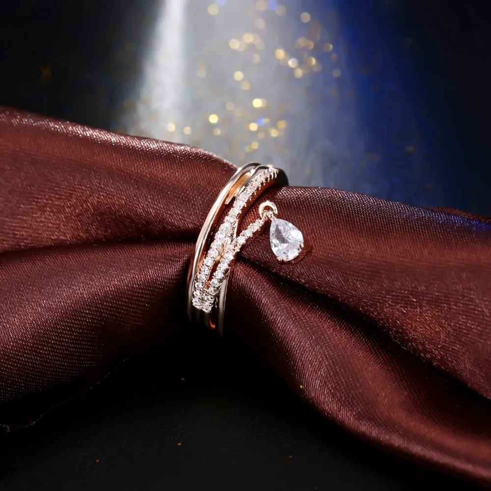 FAMSHIN высококачественный многослойный Крест свадебное ожерелье с каплевидными