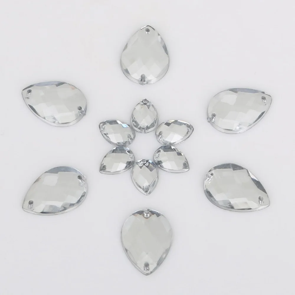 50/100 шт. акриловые бусины для украшения сумок обуви одежды|flatback rhinestones|sew onstrass sew on |