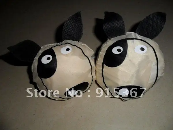 Free shipping strange new puppy green bag animal folding shopping bags | Багаж и сумки