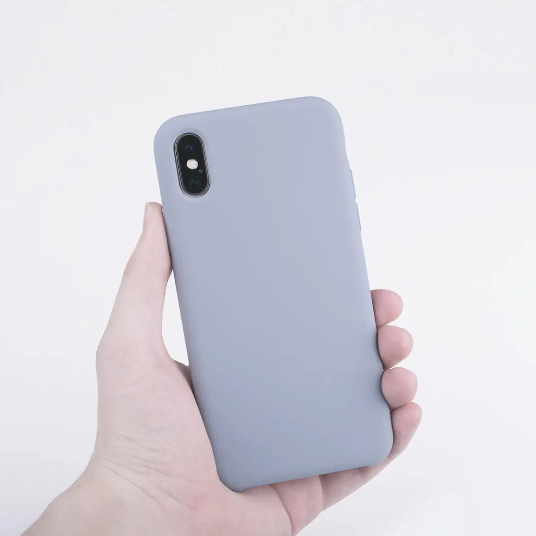 Жидкий силиконовый чехол для телефона Xiaomi удобный мягкий сенсорный карамельного