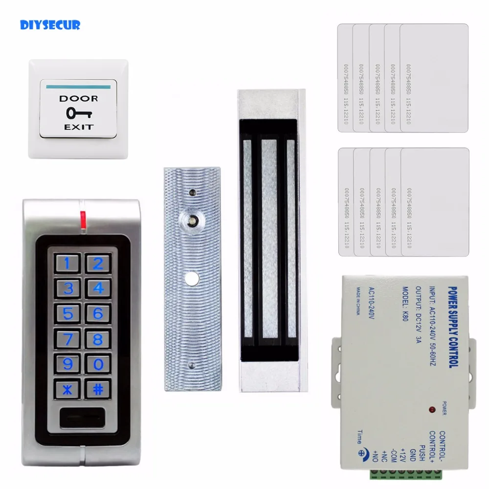 DIYSECUR магнитный замок 125 кГц RFID водонепроницаемый металлический Пароль