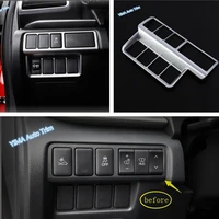 lapetus car styling head lights lamp switch button frame cover trim 1 piece abs fit for mitsubishi eclipse cross 2018 2021