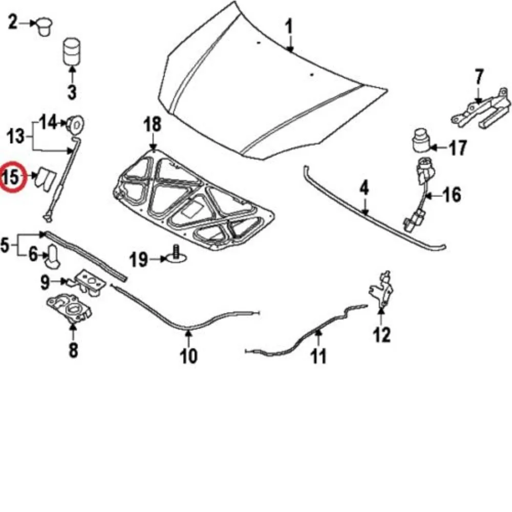 2006 2011 для Hyundai Accent kia MORNING PICANTO Опора капота зажим стержня OEM #81174 1G000|Капоты| |