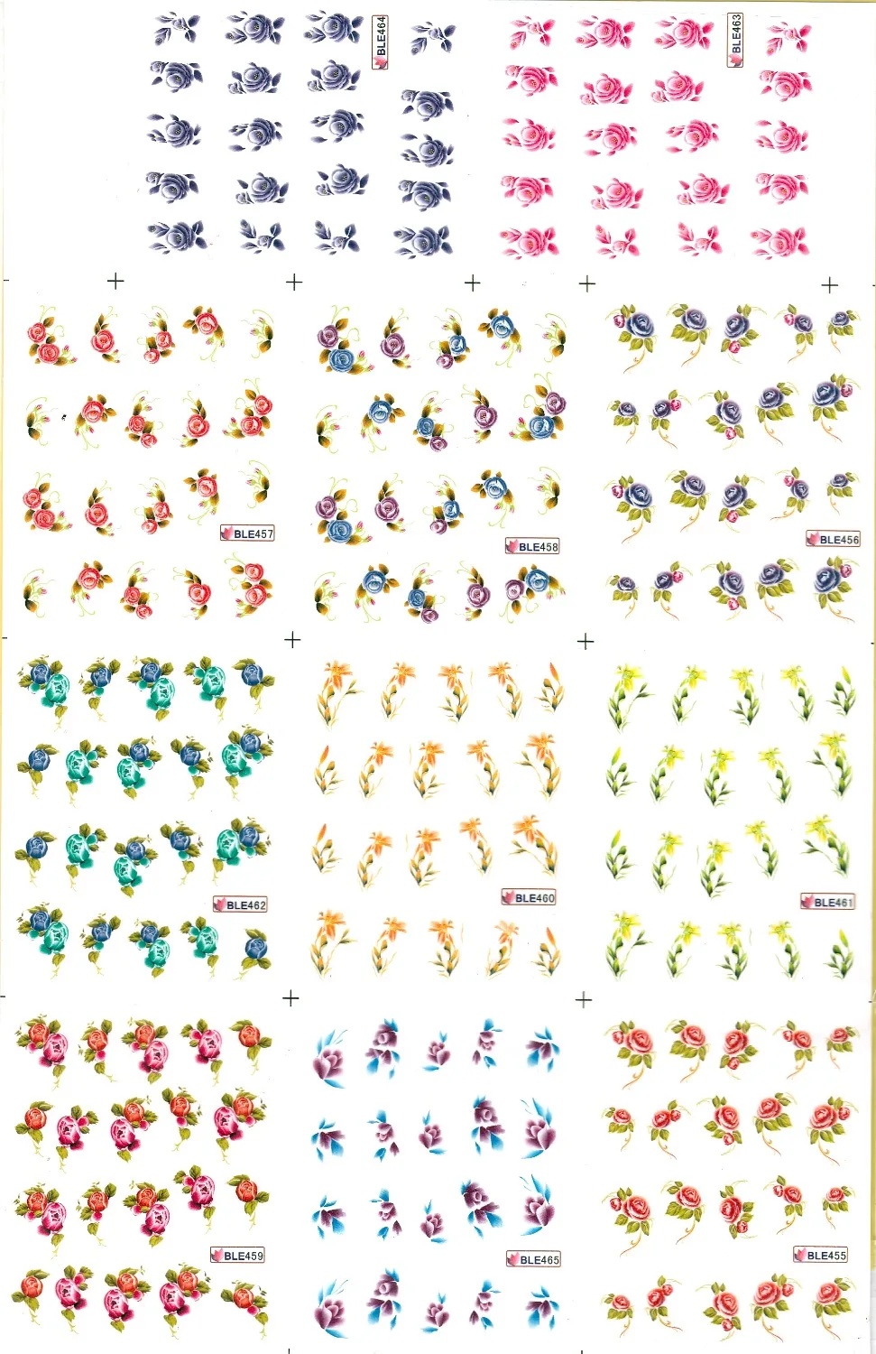 11 упак./лот водная наклейка для ногтей|water decals|lot water decalnail sticker flower |