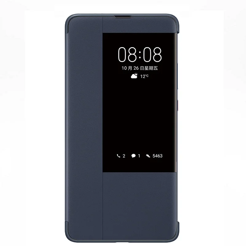 100% оригинал huawei умный чехол с окошком флип кожаный для телефона Voor Mate20