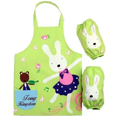 Cartoon Animals Children Baby Todders Waterproof Sleeveless Painting Smock Bibs Apron Cotton Feeding Baberos Bavoir Clothing | Детская