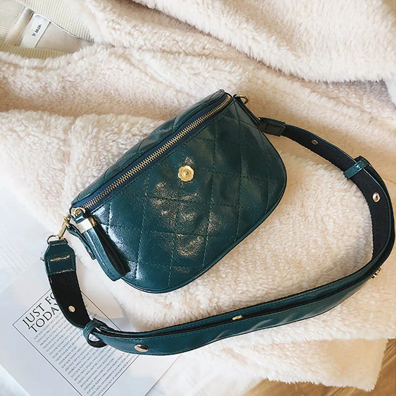 Green Waist Bag Новая модная сумка через плечо на грудь для женщин, поясные сумки, фирменный дизайн, Кожаная поясная сумка, поясная сумка для женщин, Рождественский - Цвет: Green Waist Bag