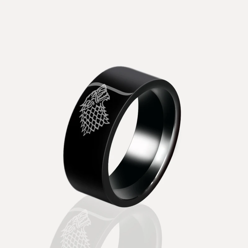 

Punk Wolf Head Ring Men Ring Stainless Steel Ring