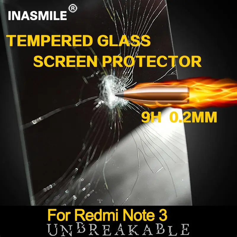 0.2mm 9H2.5D Arc Edge Tempered Glass Screen Protector For Redmi Note 3 Standard Edition Fornt Film For Redmi Note 3 High Version