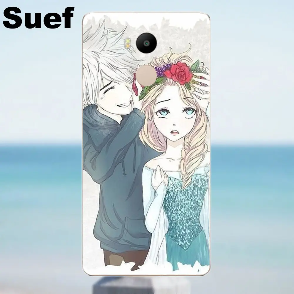 Suef For Xiaomi Redmi 4 3 3S Pro Mi3 Mi4 Mi4i Mi4C Mi5 Mi5S Mi Max Note 2 Soft TPU Covers Cases Princess Elsa And Jack Frost | Мобильные