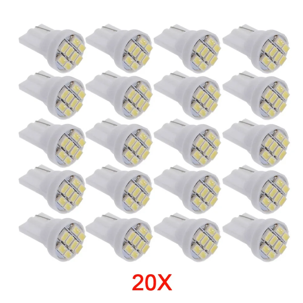 20 шт./лот AC/DC 12V Белый T10 1210 8SMD LED номерных знаков сигнальные лампочки 194 168