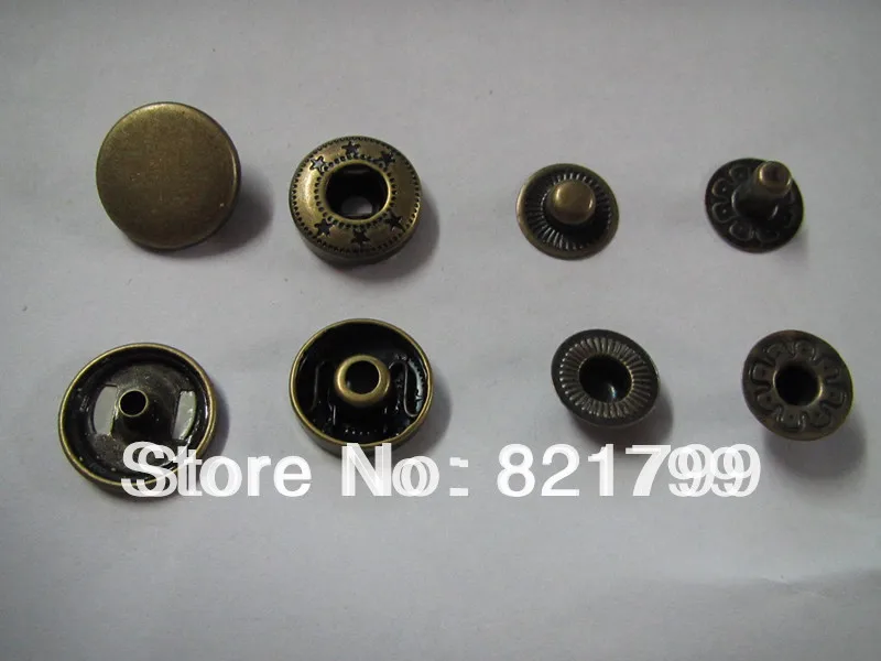 

12mm bronze metal button antique brass snap button press metal brass button