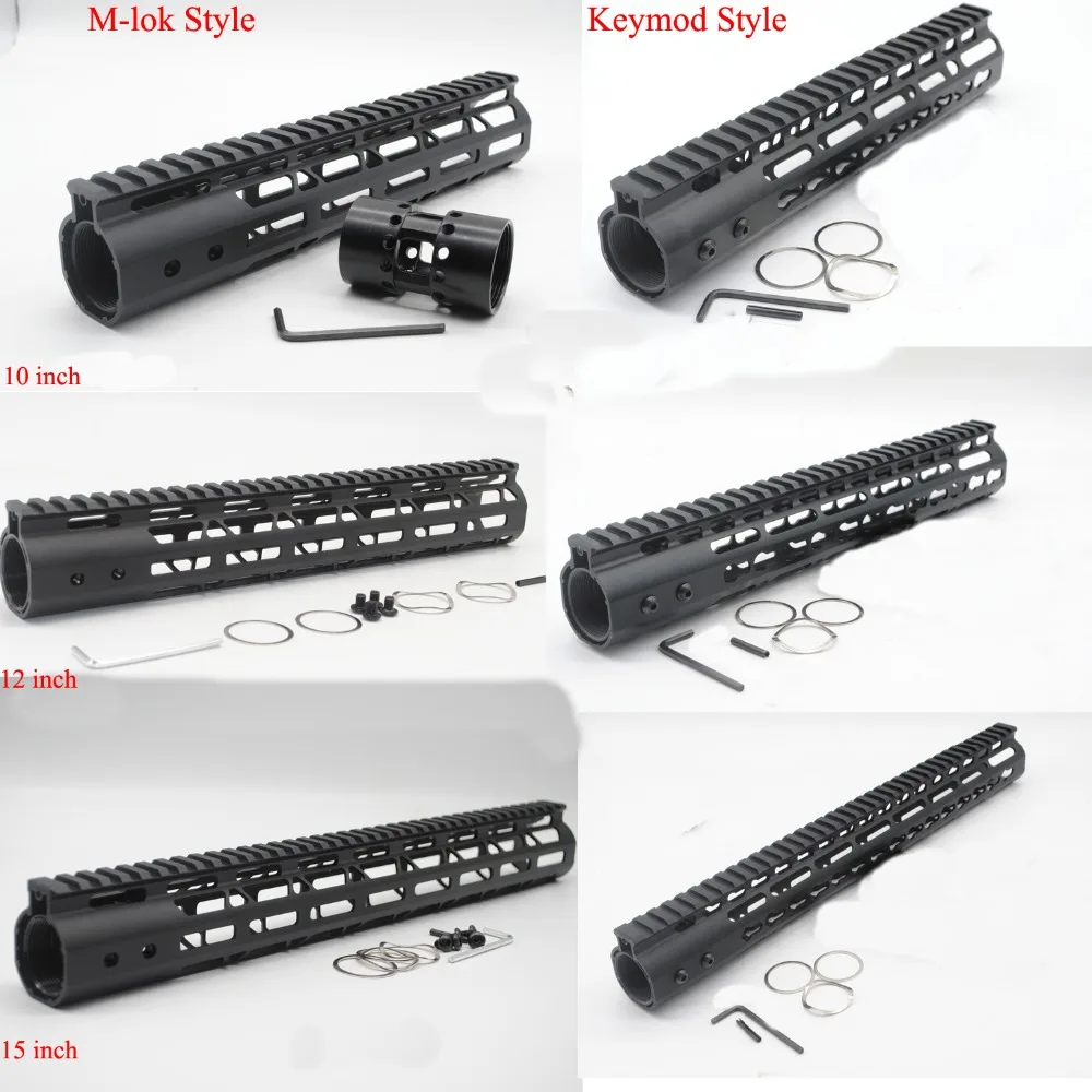 TriRock 10 ''/12''/15 ''дюймовый Keymod/M-lok поручень черный анодированный Picatinny поплавковая система крепления для AR-15. 223/5. 56