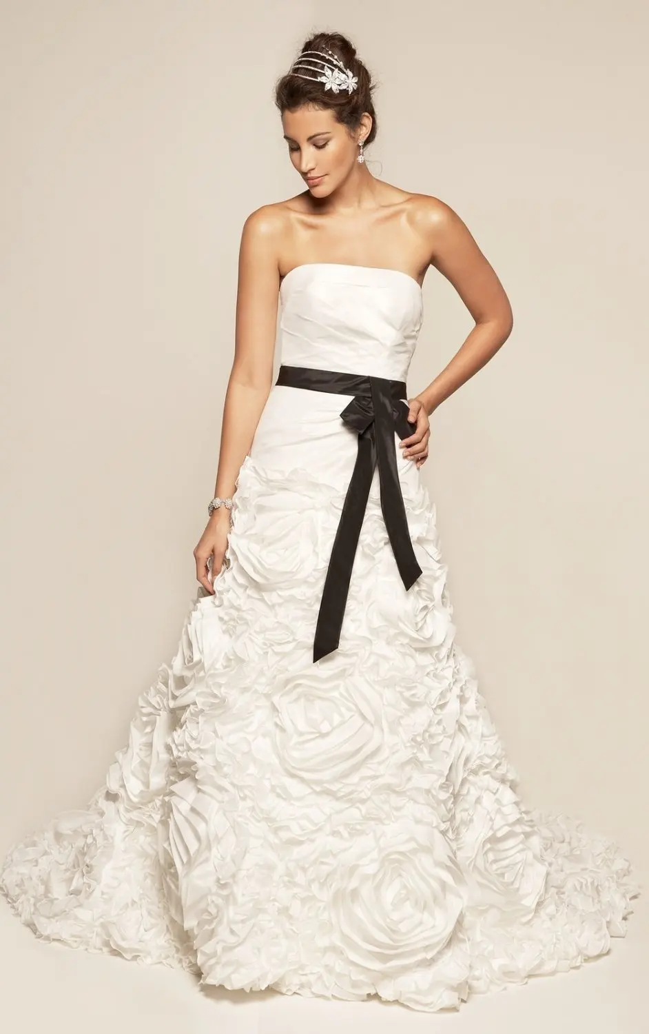 Free Shipping White Fashion A-line Floor-length Strapless Dress $10 off per $100 order | Свадьбы и торжества