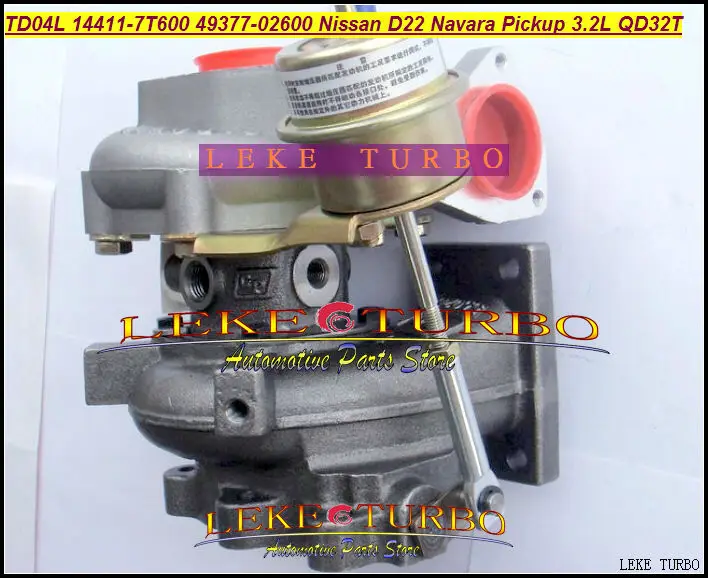 Турбокомпрессор TD04L 14411 7T600 49377 02600 для Nissan Navara Pickup D22 TD27 NS25 QD32 QD32T 3.2L с