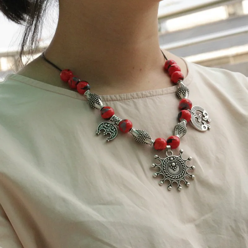 1pcs Viking Jewelry Clothes For Ladies Boob Bling Pendant Simple Ceramics Slavic Lunula Making Women | Украшения и аксессуары
